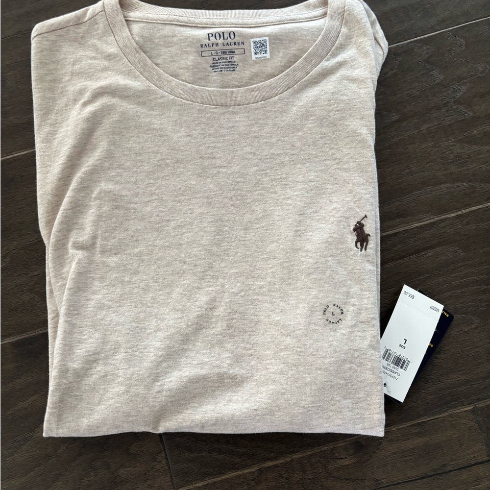 Polo by Ralph Lauren Men's Beige T-Shirt